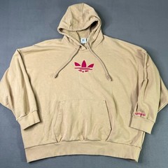 Adidas Oversized Hoodie Women’s Medium Sweater Long Sleeve Beige H09307