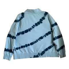OLD NAVY Womens’ Blue Cool Tie Dye Mock-Neck Half Zip Sweatshirt Sz XL
