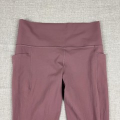 Athleta Leggings Womens M Purple Salutation Stash 7/8 Tight Ankle Pockets Yoga