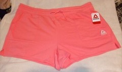 NWT Reebok Women’s Favorite French Terry Shorts – Salmon Rose, Size 3XL / XXXL