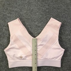 Tommie Copper Shoulder Support Sports Bra Womens Medium Pink Zip Front Znergy
