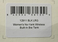 Duluth Trading Co Women’s No-Yank Wireless Built-In Bra Tank BM7 Black Large NWT