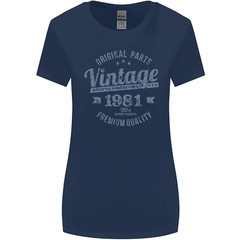 Vintage Year 44th Birthday 1981 Womens Wider Cut T-Shirt