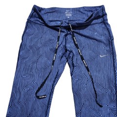 Nike Epic Run Tights Womens L Blue Black Zen Print Cross Training Gym 719815-486