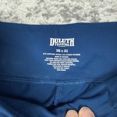 Duluth Trading Co Leggings Womens XS Blue Ankle Stretch Nylon Spandex Pockets