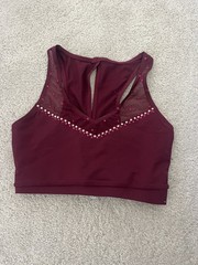 Custom burgundy jazz dance costume top is adult, small bottoms are adult medium
