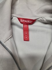 NWOT SPANX AirEssentials 1/2 Zip Top Sweatshirt W M Stretch 50346R French Grey
