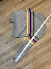 Boden Womens Hannah Crewneck Sweatshirt Grey Spring Stripes Small S 100% Cotton