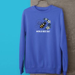 World Bee Day Sweatshirt Cute Cartoon Bumble Bee Honey Nature Lover Novelty Gift