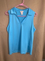 Tommy Bahama Blue, Athletic Tank, Active wear, sleeveless, Sz Med, mesh, golf,