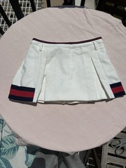 Maeve White Pleated Women’s Skort S Zip Built-In Shorts Tennis Golf