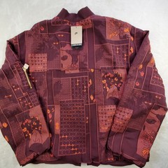 ✅ Nike Naomi Osaka Jacquard Oversized Jacket Womens Size L Burgundy FV7795-652 ✅