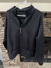 Athleta Altitude Polartec Black Half Zip Sweatshirt Women