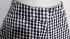 Crown & Ivy Gingham Scalloped Hem Skort Navy Blue White Plaid Women’s Size 6
