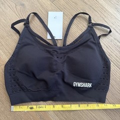 Gymshark Energy+ Seamless Sports Bra Black with padding Sz Medium NWT