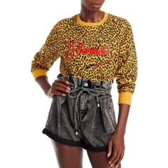 Bloomies Womens Animal Print Cozy Comfort Sweatshirt Loungewear[M]