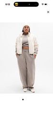 Athleta Forever fleece mid rise barrel pant- Medium M Mortar Mushroom – nwt