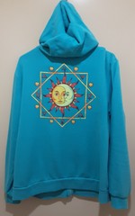 Mighty Fine Celestial Sun/moon Full Zip Hoodie Women’s Size Large