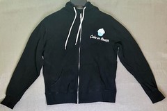 Eddie Izzard Cake or Death Womens Small Zipper Drawstring Vintage Hoodie