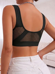 Sports Bra Padded Women Crop Top Running Yoga Fitness Sport Seamless Vest Tank