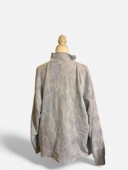 Aerie Gray Tie-Dye Fleece 1/2 Zip Sweatshirt Pockets Women M