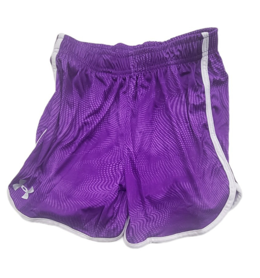 Under Armour Women’s Purple HeatGear Shorts Elastic Waist Athletic Gym