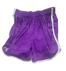Under Armour Women’s Purple HeatGear Shorts Elastic Waist Athletic Gym