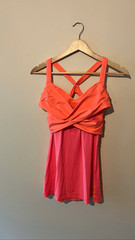 Lululemon Wrap it up Tank Top size 2 XS Pink grapefruit Crossback Yoga Workout