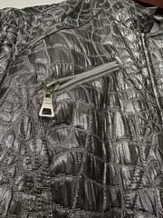 Chico’s Women’s Silver Metallic Stone Print Full Zip L/S Jacket Sz 3 XL (337)