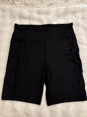 Lularoe Rise Workout Shorts With Pockets – 1X Black – Item 1992