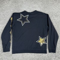 Universal Studios Womens Medium Black Gold Sequences Beaded Stars Sleeve