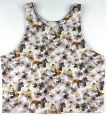 Becco Tank Top Women’s Multicolor Floral High Neck Cropped Size S