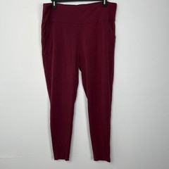 Universal Standard Womens Burgundy Lounge Pocket Leggings Pants Size L Peru
