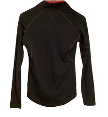 ☀️Icebreaker GT 200 Women Merino Wool BaseLayer 1/2 Zip Black Top Small Free Shp