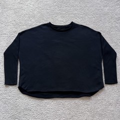Frank & Eileen Tee Lab Anna Sweatshirt Womens Large Black Oversized USA LAB516TF