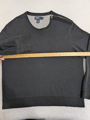 Polo Ralph Lauren Men’s 2XL Gray Sweater Shoulder Zip Acrylic Blend