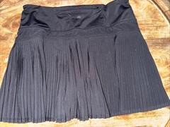 Athleta Backspin Tennis Skirt 15”Black Size Medium Pleated Run Pickleball Golf