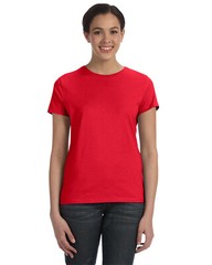 Hanes Ladies’ 4.5 oz. 100% Ringspun Cotton Nano-T Tag Free T-Shirt SL04 S-2XL
