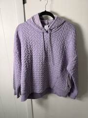 RBX Women’s Quilted Lavender Pull-Over Hoodie NWT Size L | NWT