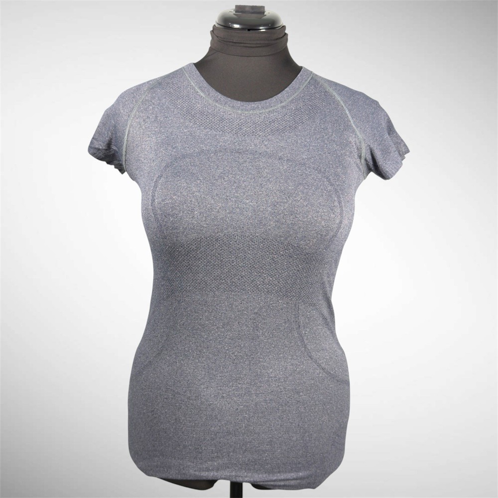Lululemon Swiftly Tech Short Sleeve Shirt 6 Gray Seamless Athletic Running Yoga