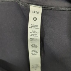Lululemon Pace Rival Skirt 14 Tall Black 4-Way Stretch 15″ Golf Tennis Preppy