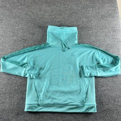 Under Armour Sweatshirt Womens L Teal Funnel Neck Pullover Raglan Logo Athletic