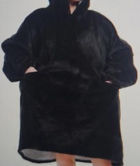 Black Wearable Blanket Hoodie