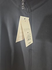 Women’s A New Day Black Sandwash Cropped Full-Zip Sweatshirt Jacket Size Medium