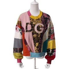 Excellent DOLCE & GABBANA Embroidered Patchwork Sweatshirt EU38 Women 6-ZF064