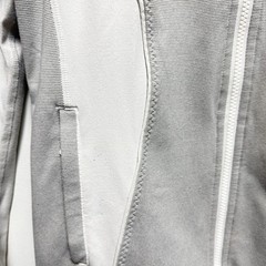 Lululemon Nice Asana Jacket Wee Stripe White Heathered Medium Grey / White