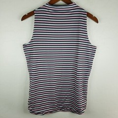 Belyn Key Top Women’s Small Pink Blue White Striped 1/4 Zip Reversible Golf Top