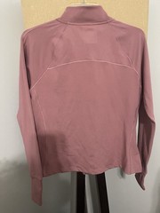 Jockey Satin Stitch Yoga Jacket Full Zip Pockets Women’s M Pink Track Jacket