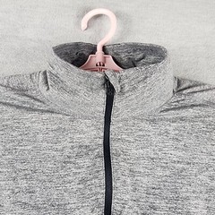 Layer 8 Performance Woman Athletic Pullover Jacket M Gray 1/4 Zip Qwick Dry