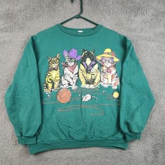 Vtg Cats on Tails 90’s Crew Neck Sweatshirt Women’s Medium Kittens Country CUTE